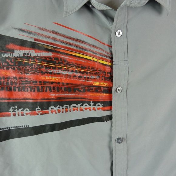 Mountain Dew Gray Button Front Shirt Size XL - Picture 2 of 8